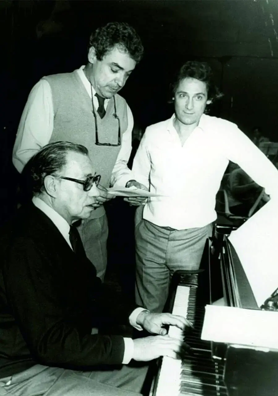 Con Alberto Cortez y el pianista José Tordesillas
