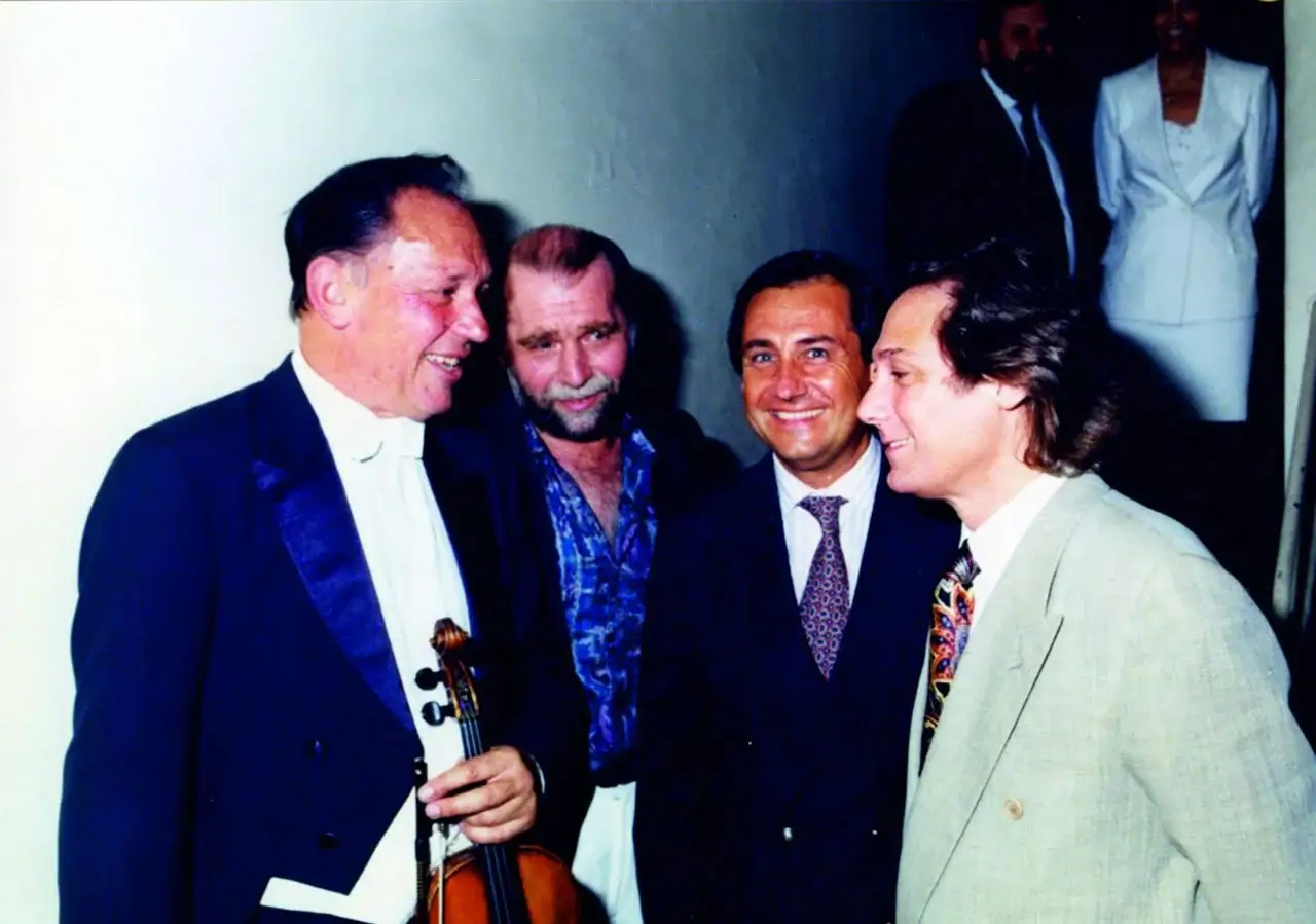 Con el gran violinista Alberto Lysy